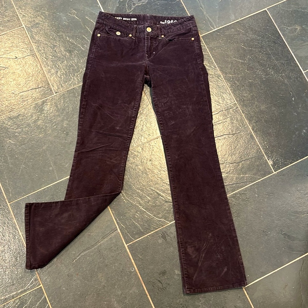 Gap Sexy Bootcut Cords - Size 27/4 - Dark purple/maroon - Great condition